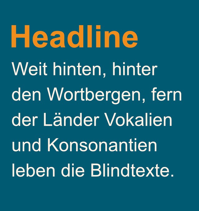 Einfaches Beispiellayout, dass die Anwendung des Farbkonzeptes zeigt.